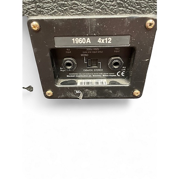 Used Marshall 1960A 300W 4x12 Stereo Slant Guitar Cabinet