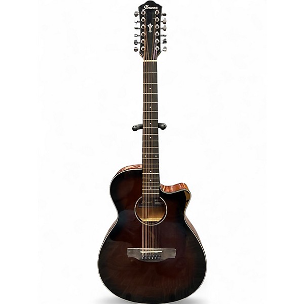 Used Ibanez aeg5012 dark violin burst 12 String Acoustic Electric Guitar