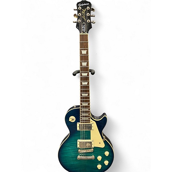 Used Epiphone Les Paul Standard Pro Trans Blue Solid Body Electric Guitar