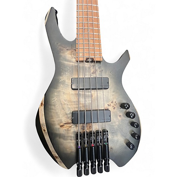 Used Cort Space 5 Star Dust Black Electric Bass Guitar