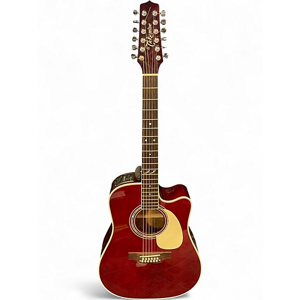 Used Takamine JJ325SRC12 John Jorgenson Signature RED SATIN 12 String Acoustic Electric Guitar