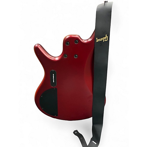 Used Ibanez SRMD200 Satin Red Electric Bass Guitar