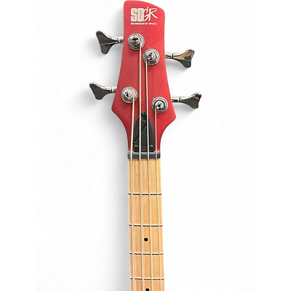 Used Ibanez SRMD200 Satin Red Electric Bass Guitar