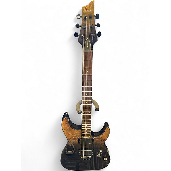 Used Schecter Guitar Research C1 Standard FADE BURST BURL Solid Body Electric Guitar