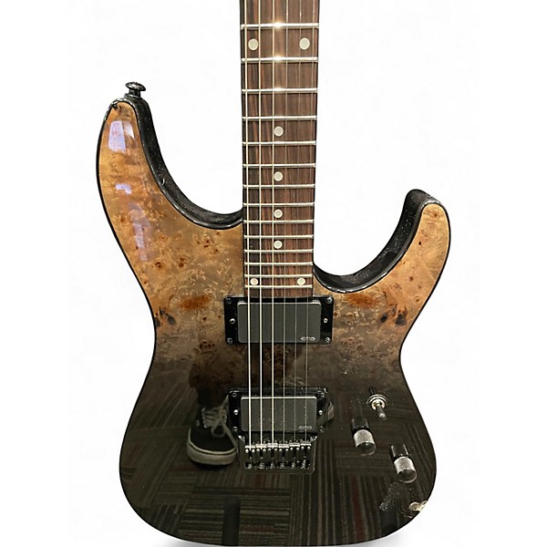 Used Schecter Guitar Research C1 Standard FADE BURST BURL Solid Body Electric Guitar