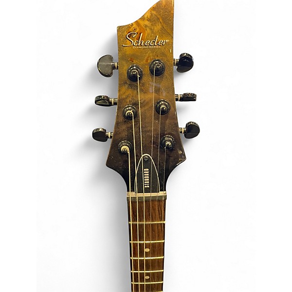 Used Schecter Guitar Research C1 Standard FADE BURST BURL Solid Body Electric Guitar