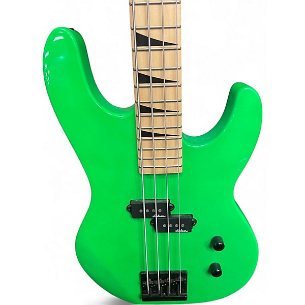 Used Jackson JS1M Concert Neon Green Electric Bass Guitar