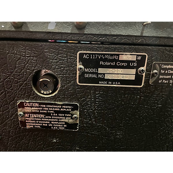 Used Roland JC120 Jazz Chorus 2x12 Guitar Combo Amp