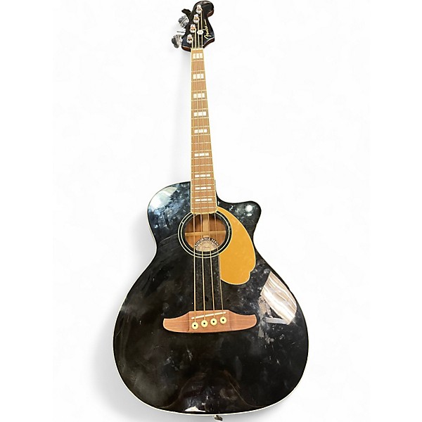 Used Fender Kingman 4-String Black Acoustic Bass Guitar