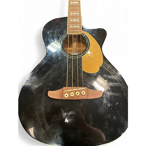 Used Fender Kingman 4-String Black Acoustic Bass Guitar