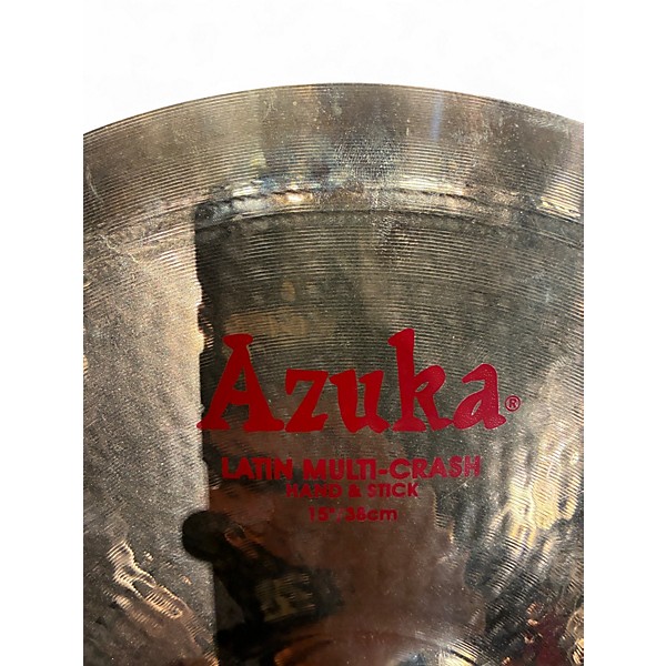 Used Zildjian 15in AZUKA LATIN MULTI-CRASH HAND & STICK Cymbal