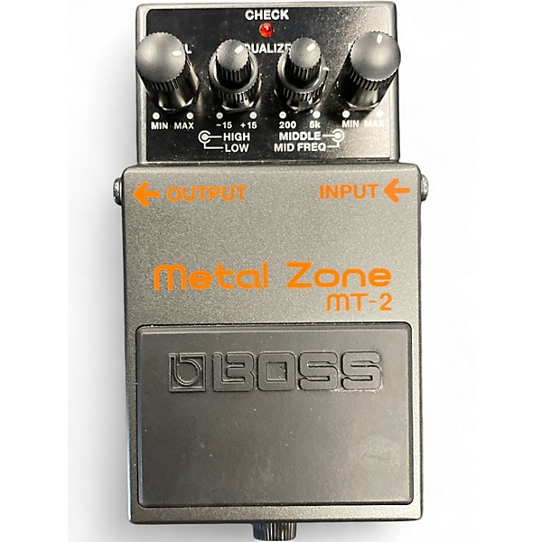 Used BOSS MT2 Metal Zone Distortion Effect Pedal