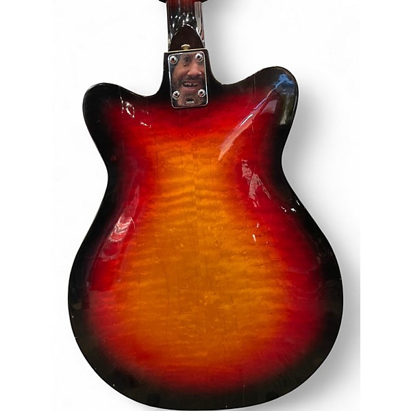 Vintage 1970s Domino Hollow Body Electric Sunburst Hollow Body Electric Guitar