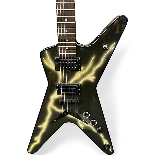 Used Dean ML LIGHTNING Black Solid Body Electric Guitar