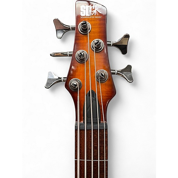 Used Ibanez SR375ef 5 String 2 Color Sunburst Electric Bass Guitar