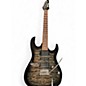 Used Ibanez GRX70QA Transparent Black Sunburst Solid Body Electric Guitar thumbnail