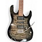 Used Ibanez GRX70QA Transparent Black Sunburst Solid Body Electric Guitar
