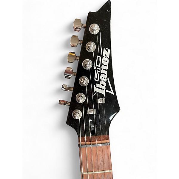 Used Ibanez GRX70QA Transparent Black Sunburst Solid Body Electric Guitar