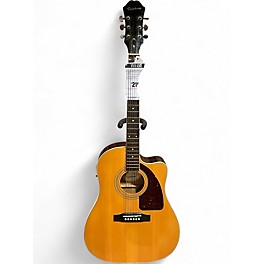 Used Epiphone AJ220SCE Natural Acoustic Electric Guitar