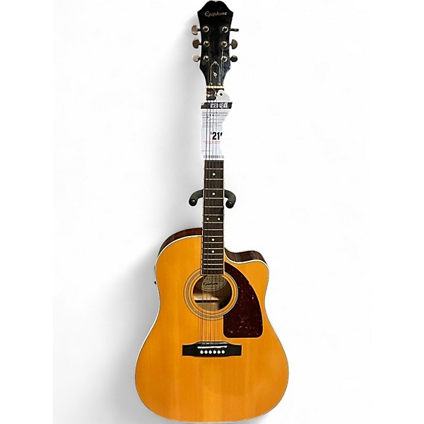 Used Epiphone AJ220SCE Natural Acoustic Electric Guitar