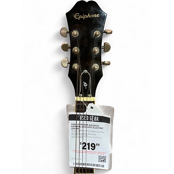 Used Epiphone AJ220SCE Natural Acoustic Electric Guitar