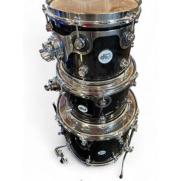 Used DW 4 Piece Design Series Piano Black Drum Kit