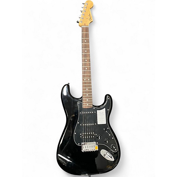 Used Fender Standard Stratocaster HSS Black Solid Body Electric Guitar