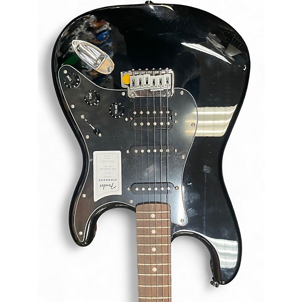 Used Fender Standard Stratocaster HSS Black Solid Body Electric Guitar