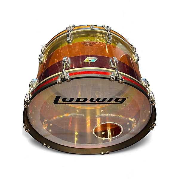 Used Ludwig 5 Piece Vistalite Tequila Sunrise Drum Kit