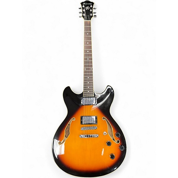 Vintage 2000s Ibanez AS73B Artcore Sunburst Hollow Body Electric Guitar