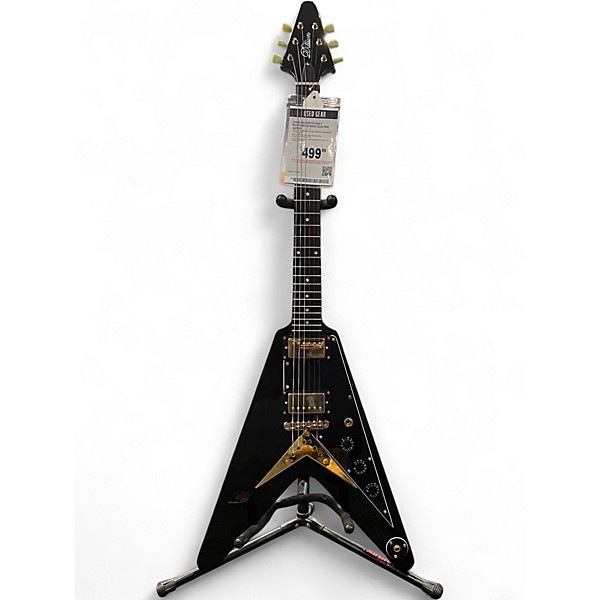 Used Dillion Flying V Black Solid Body Electric Guitar