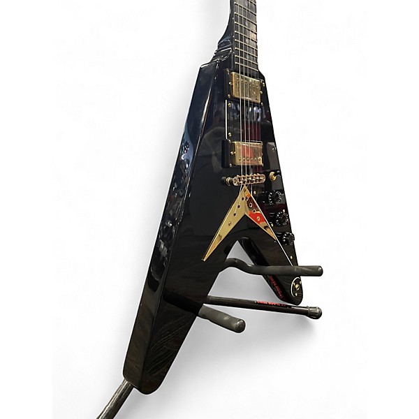 Used Dillion Flying V Black Solid Body Electric Guitar
