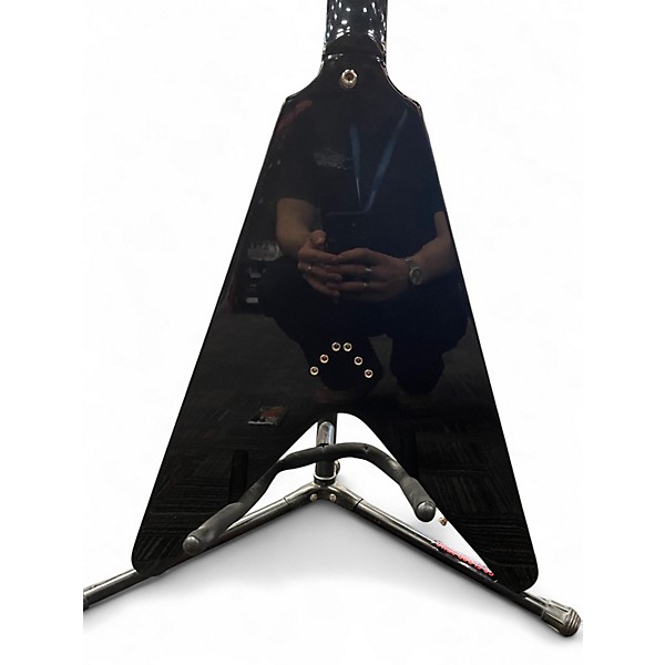 Used Dillion Flying V Black Solid Body Electric Guitar