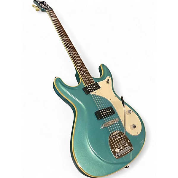 Used Eastwood SIDEJACK DLX Metallic Blue Solid Body Electric Guitar
