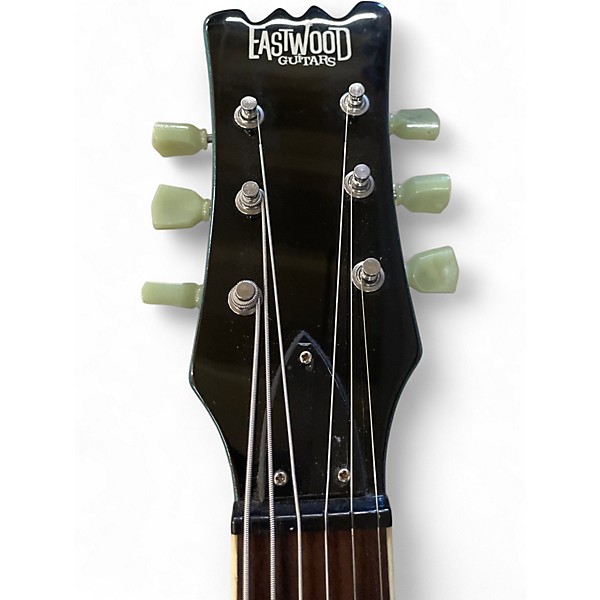 Used Eastwood SIDEJACK DLX Metallic Blue Solid Body Electric Guitar