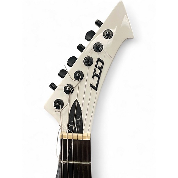 Used ESP LTD James Hetfield Snakebyte White Solid Body Electric Guitar