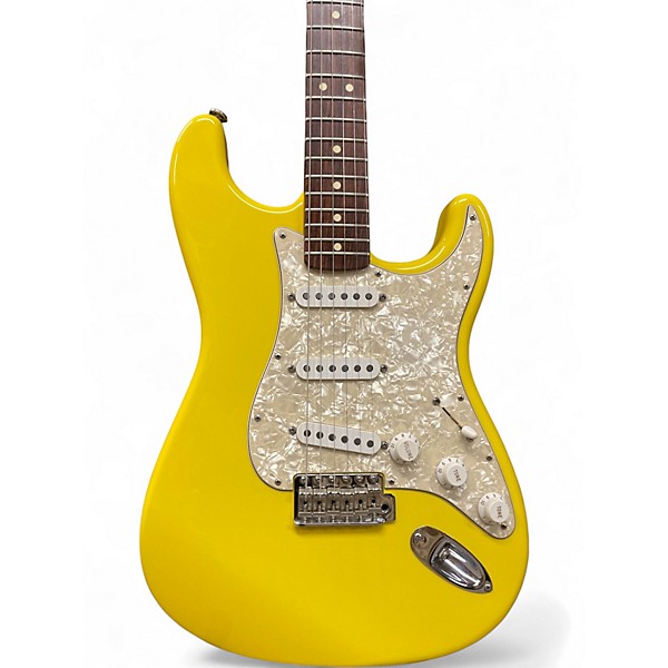 Used Fender Powerhouse Stratocaster Graffiti Yellow Solid Body Electric Guitar