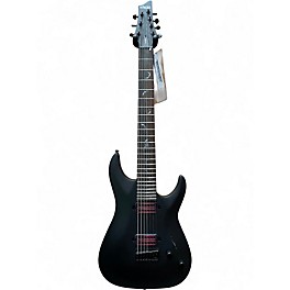 Used Schecter Guitar Research Damien-7 Satin Black Solid Body Electric Guitar