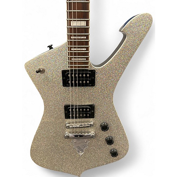 Used Ibanez PS60 Paul Stanley Signature Silver Sparkle Solid Body Electric Guitar