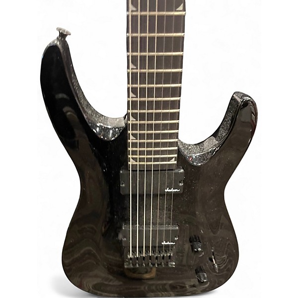 Used Jackson JS22-7 Dinky 7 String Black Solid Body Electric Guitar