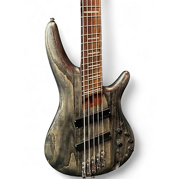 Used Ibanez SRFF805 Bass Workshop Multi-Scale Black Stain Electric Bass Guitar