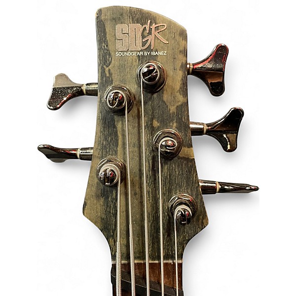 Used Ibanez SRFF805 Bass Workshop Multi-Scale Black Stain Electric Bass Guitar