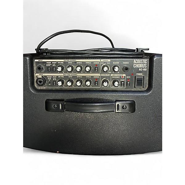 Used Roland AC60 60W 2X6.5 Acoustic Guitar Combo Amp