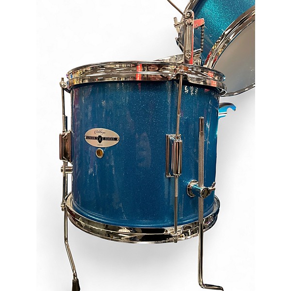 Used Ashthorpe 4 Piece 4 PIECE JUNIORS DRUM SET Metallic Blue Drum Kit