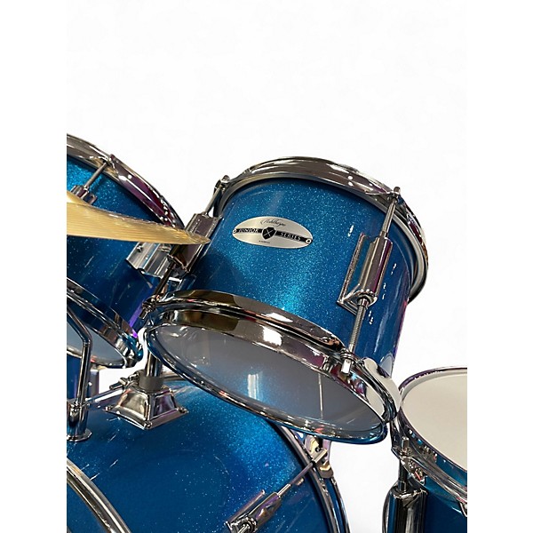 Used Ashthorpe 4 Piece 4 PIECE JUNIORS DRUM SET Metallic Blue Drum Kit