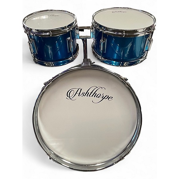 Used Ashthorpe 4 Piece 4 PIECE JUNIORS DRUM SET Metallic Blue Drum Kit