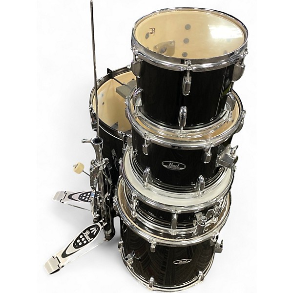 Used Pearl 5 Piece ROADSHOW Black Drum Kit