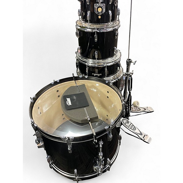 Used Pearl 5 Piece ROADSHOW Black Drum Kit