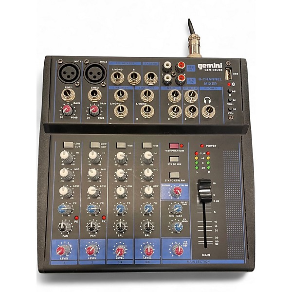 Used Gemini GEM-08USB Powered Mixer