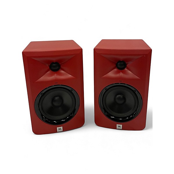 Used 2017 JBL LSR305MR Pair MATTE RED Powered Monitor